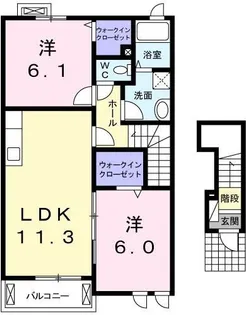 アル グランA【2階】の間取り