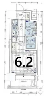 大阪府大阪市浪速区塩草1【マンション】の間取り