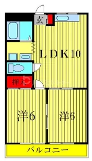 2LDKの間取り画像