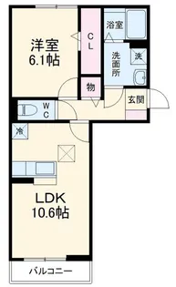 ライフマンションB【2階】の間取り