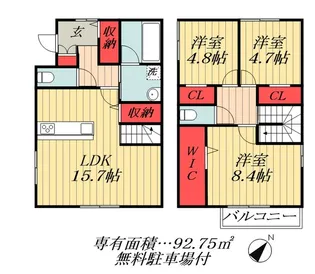 千葉県市川市大野町2【一戸建】の間取り