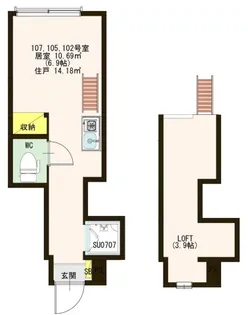 stage北新宿II【1階】の間取り