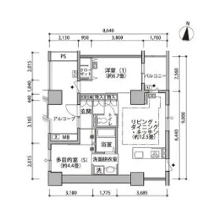 東雲キャナルコートCODAN19号棟【9階】の間取り