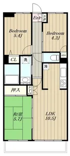 レクセル鶴川【4階】の間取り