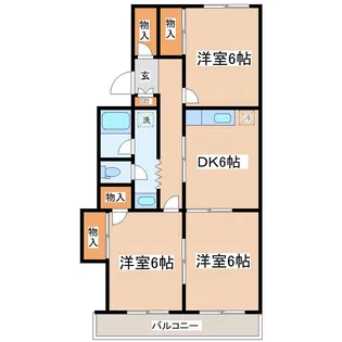 サンプラザ子平町【2階】の間取り