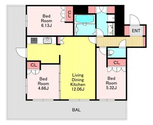 RIBBON CITY COMMUNITY【8階】の間取り