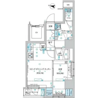 東京都台東区入谷2【マンション】の間取り