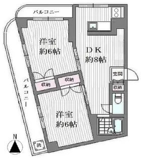 エフィール中野【2階】の間取り