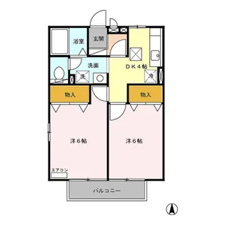 ラ・グラシューズI【2階】の間取り