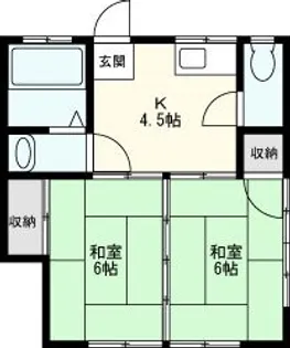 フラワーハイツ荒井【1階】の間取り