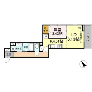 ロゼ清新【1階】の間取り