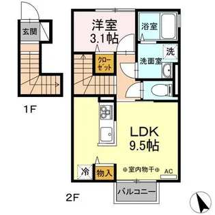 ヴィラ・飯綱【2階】の間取り