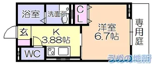 ガナール【1階】の間取り
