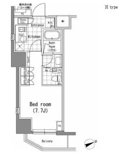 パークハビオ新橋【4階】の間取り
