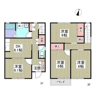 グランカーサA棟【2階】の間取り