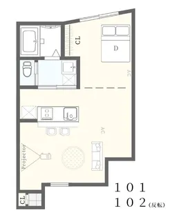 Bonheur Koenji【1階】の間取り