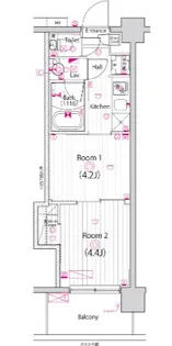 ガーラ・プレシャス四ツ木【2階】の間取り