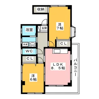 ロイヤルステージ宇佐見【3階】の間取り