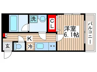 グリシーヌ新田【3階】の間取り