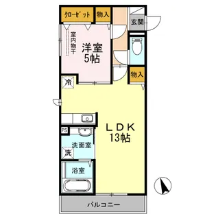 岡山県岡山市南区新保【アパート】の間取り