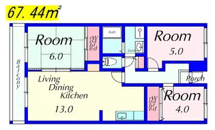 グランシャリオ草津【2階】の間取り