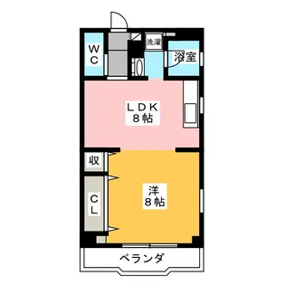 タウンコート常磐町【3階】の間取り