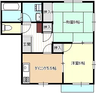 マドリードタウンC【1階】の間取り