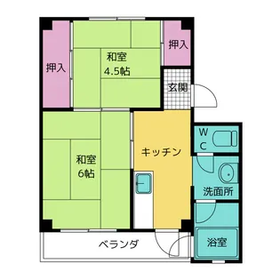 ビレッジハウス笠神 2号棟【5階】の間取り