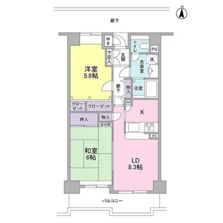 プレジール鷺沼【3階】の間取り