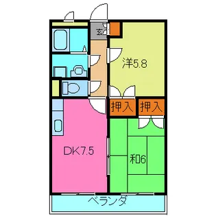 コスモハイツ【3階】の間取り