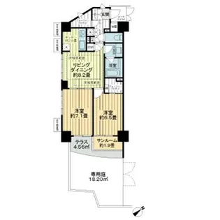 クオリア代々木【1階】の間取り