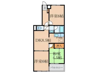 第2メゾン篠崎【1階】の間取り