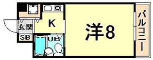 西北チェリーマンション【4階】の間取り