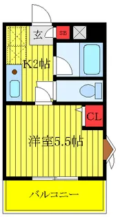 クレール中台【5階】の間取り
