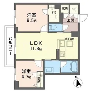 ルピナス グランデ【1階】の間取り