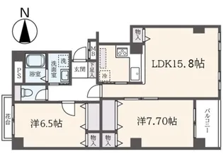 ニューガイアリルーム目黒No.29【2階】の間取り