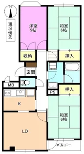サンディハイツ・ココ北館【2階】の間取り