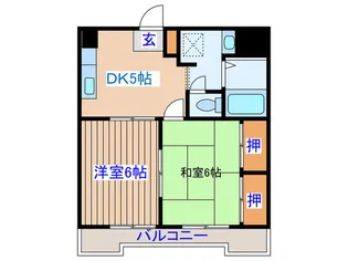 榴ヶ岡パ-クハイツ【4階】の間取り