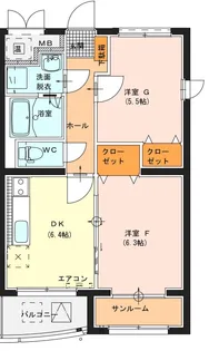 リーリオゴフク【2階】の間取り