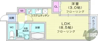 セフィラ上杉【1階】の間取り