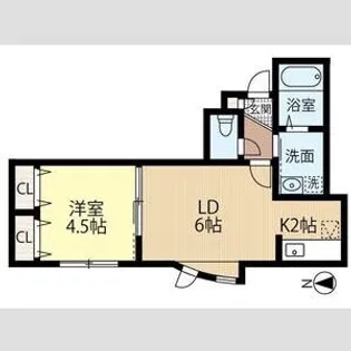 LEE SPACE発寒3条【2階】の間取り