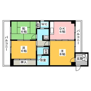アクアポリスランドマーク2000【5階】の間取り