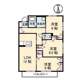 グランマスト福浜【1階】の間取り