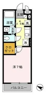 パピヨン南大沢【1階】の間取り