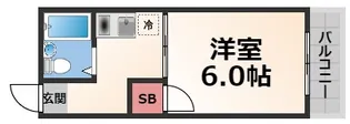 シャトーエソール【4階】の間取り