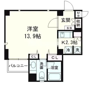FLEG目黒平町【3階】の間取り