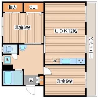 クローバーヒルマンション【1階】の間取り