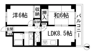 エルフォンテ宝塚南口【1階】の間取り