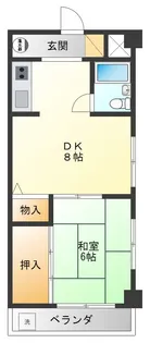 ハイツ角谷【3階】の間取り