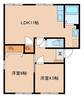 コーポ守常I【1階】の間取り
